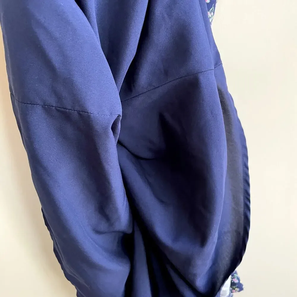 Gap kids floral navy sundress flowy skirt‎ kids size XL (12) rayon cap sleeves